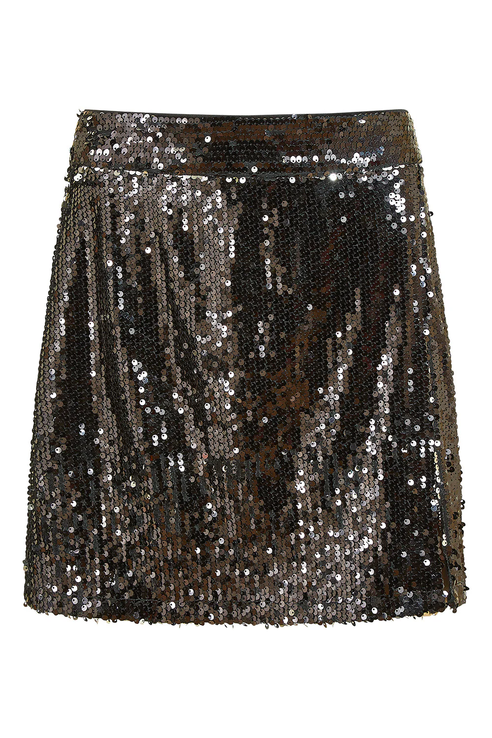 Mela Black Sequin Mini Skirt - Image 4