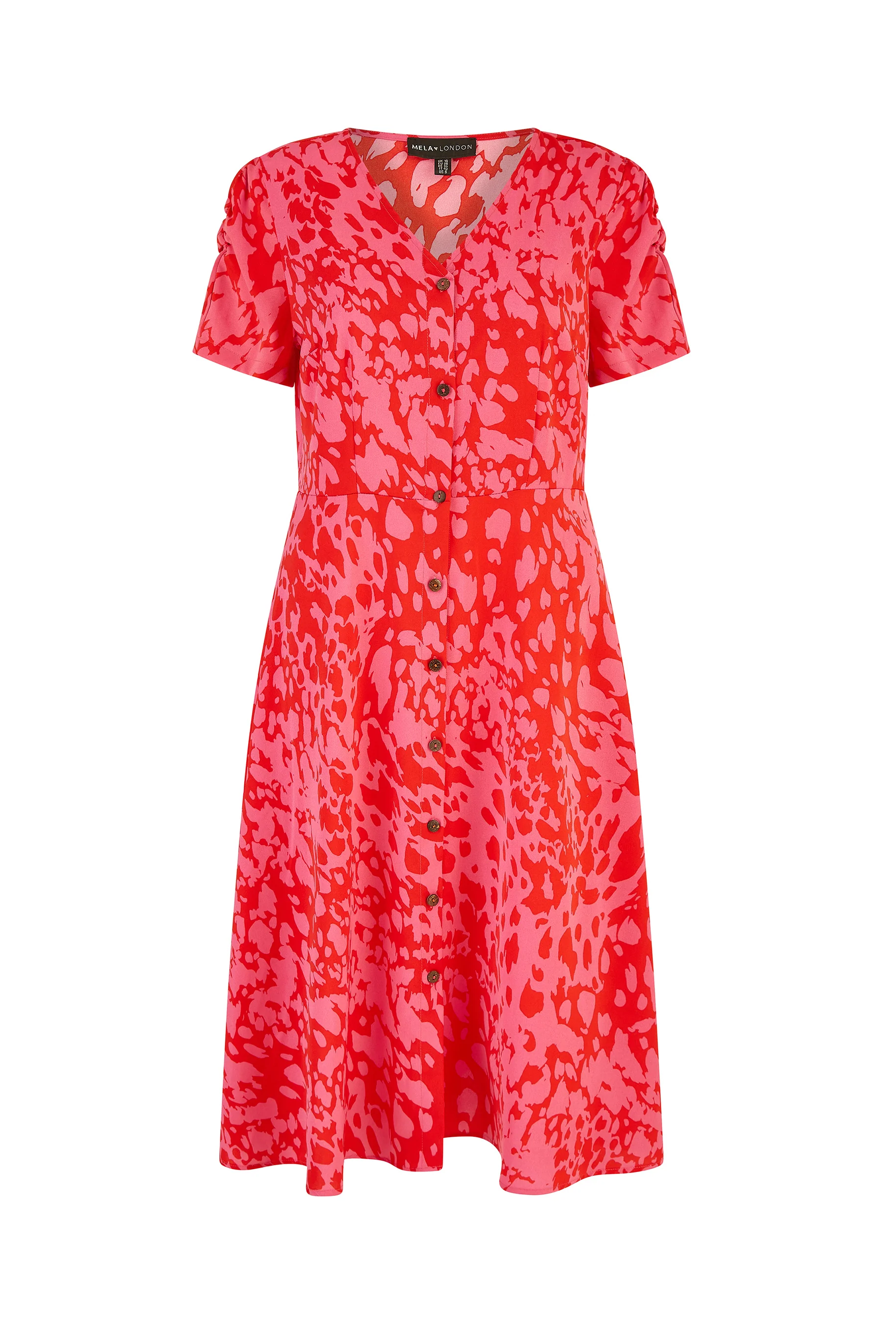Mela Pink Animal Print Shirt Dress - Image 4