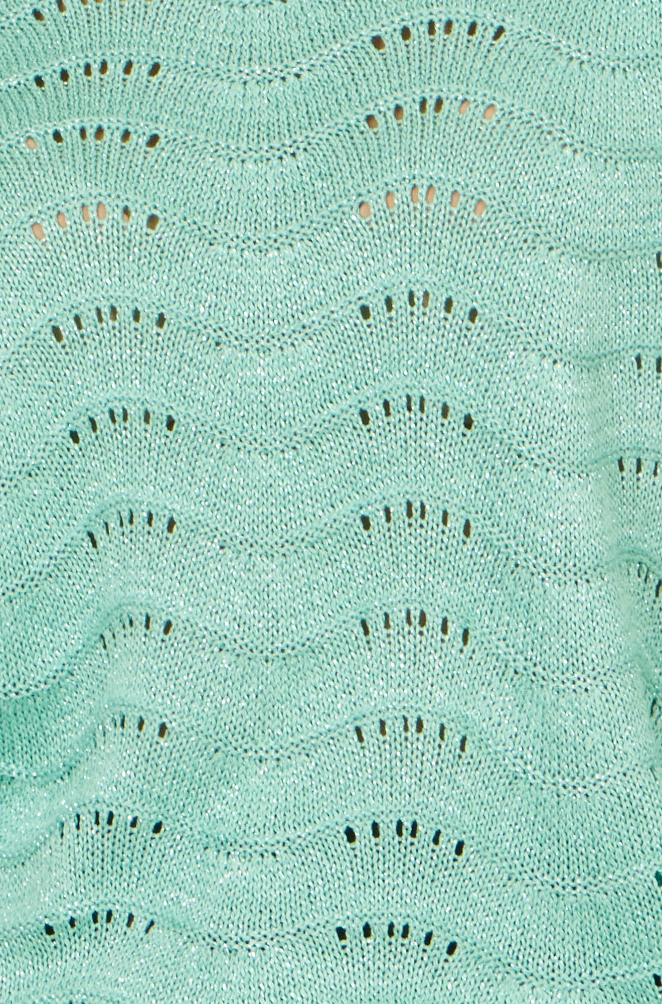 Yumi Aqua Wave Metallic Thread Relaxed Jumper - Image 6