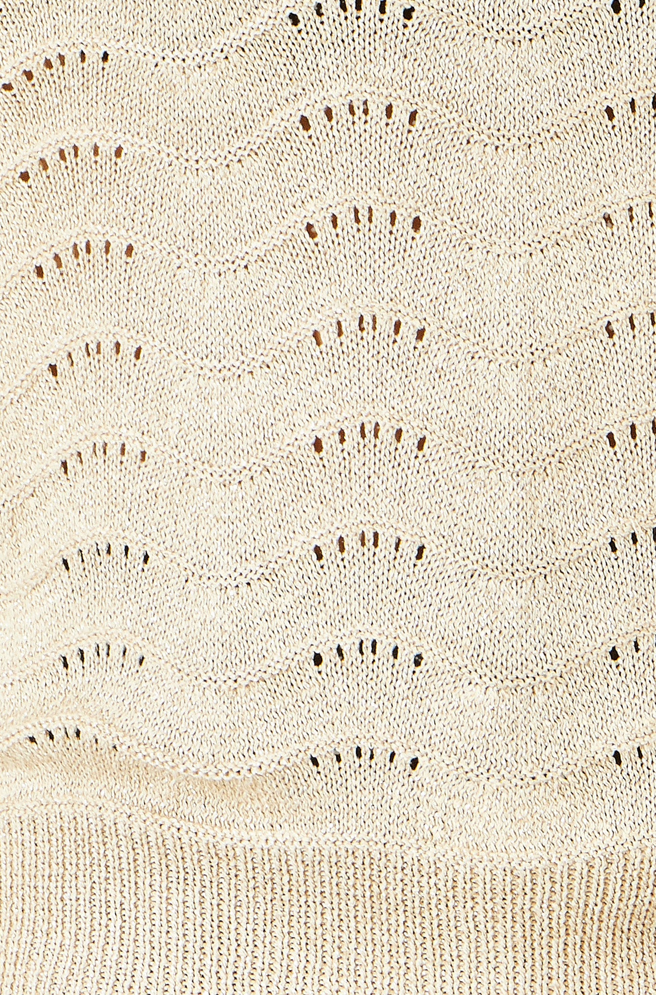 Yumi Beige Wave Metallic Thread Relaxed Jumper - Image 6