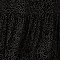 Yumi Black Floral Velour Velvet Twist Waist Midi Dress - Image 6