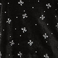Yumi Black Sparkle Bow Print Velvet Top - Image 6