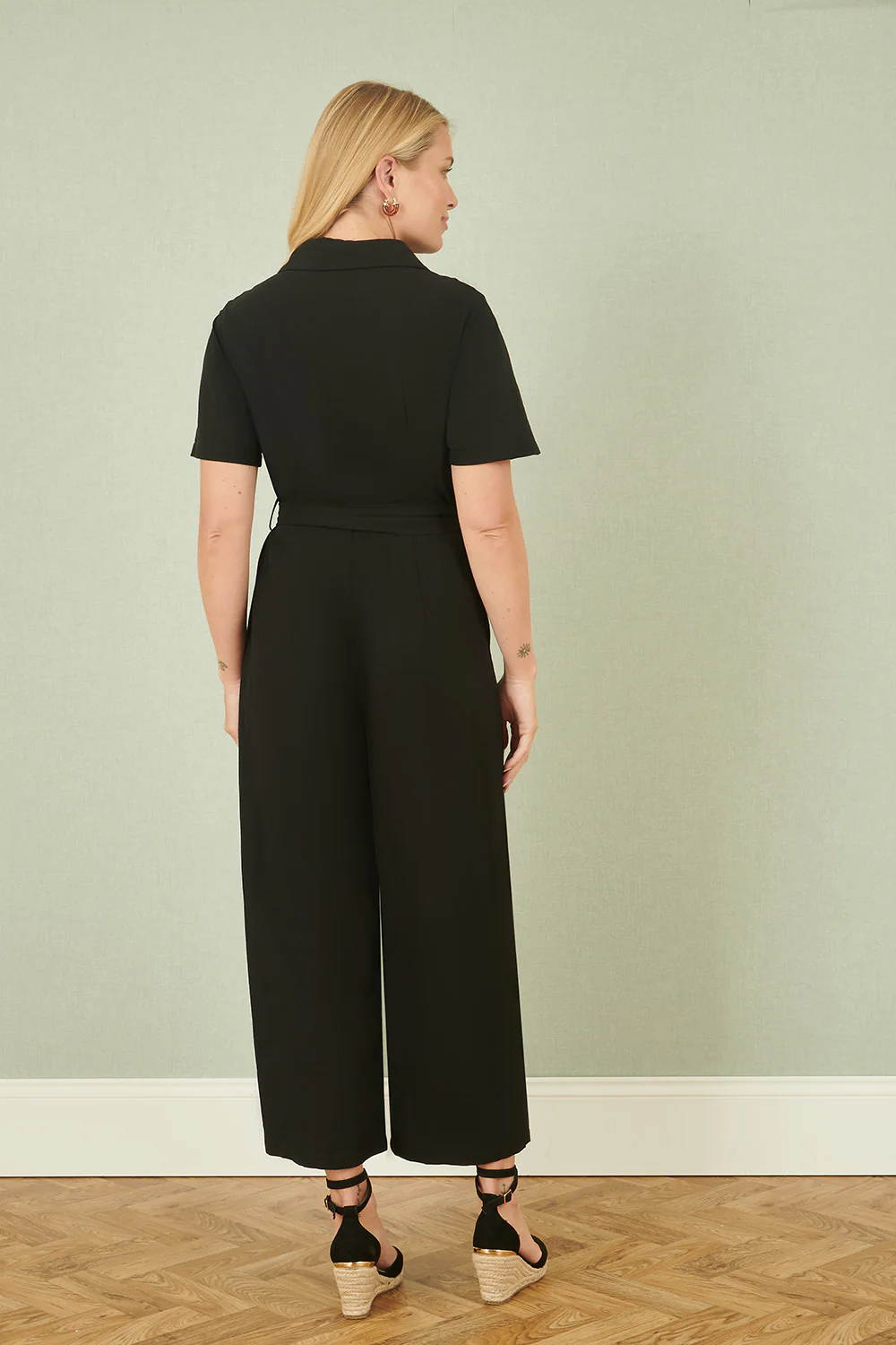 Yumi Black Utility Relaxed Fit Jumpsuit - Image 3
