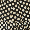 Yumi Black Velvet Spot Print Twist Knot Waist Midi Dress - Image 7