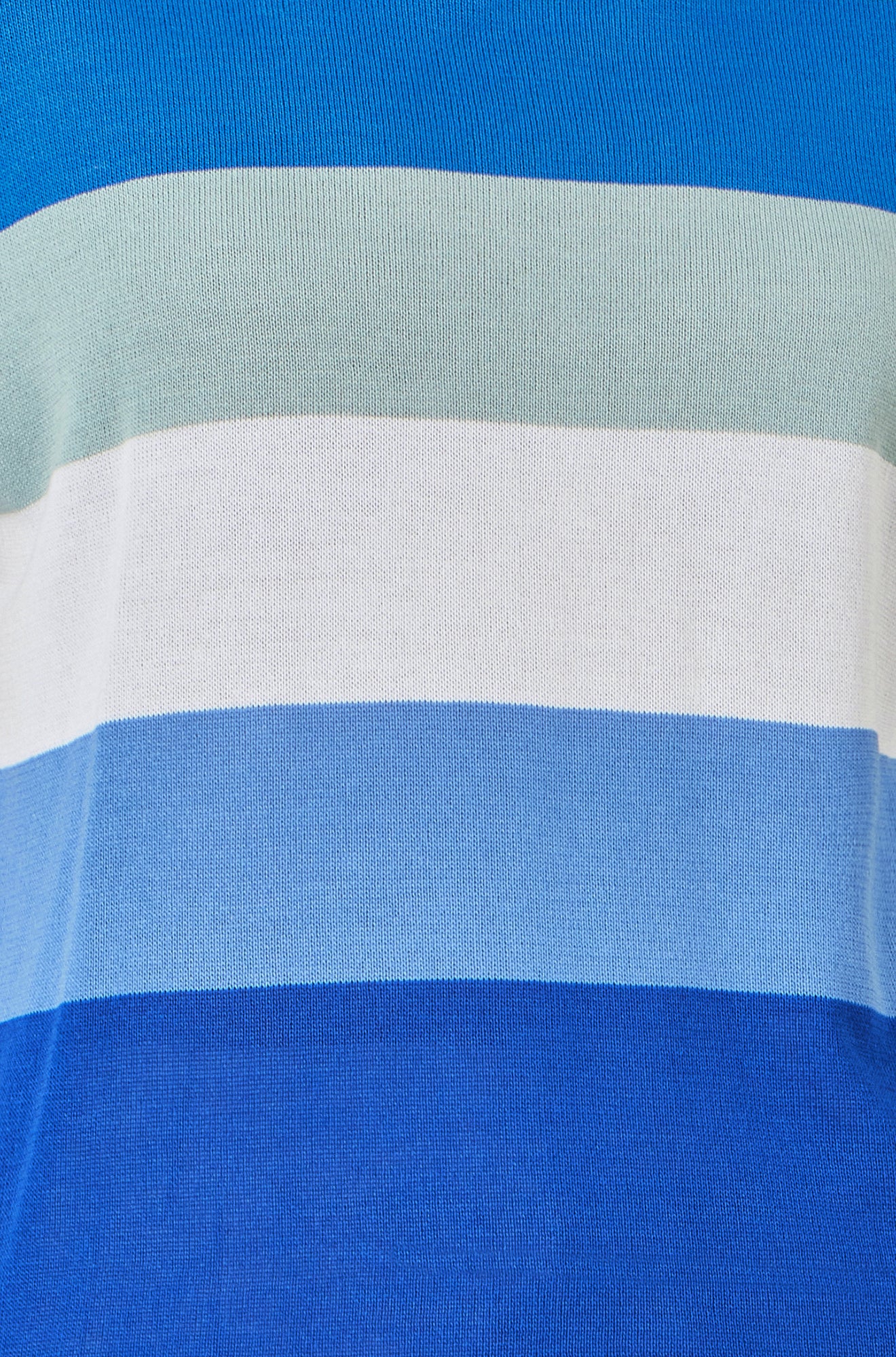 Yumi Blue Block Stripe Relaxed Knitted Top - Image 5