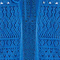 Yumi Blue Crochet Tie Front Cardigan - Image 4