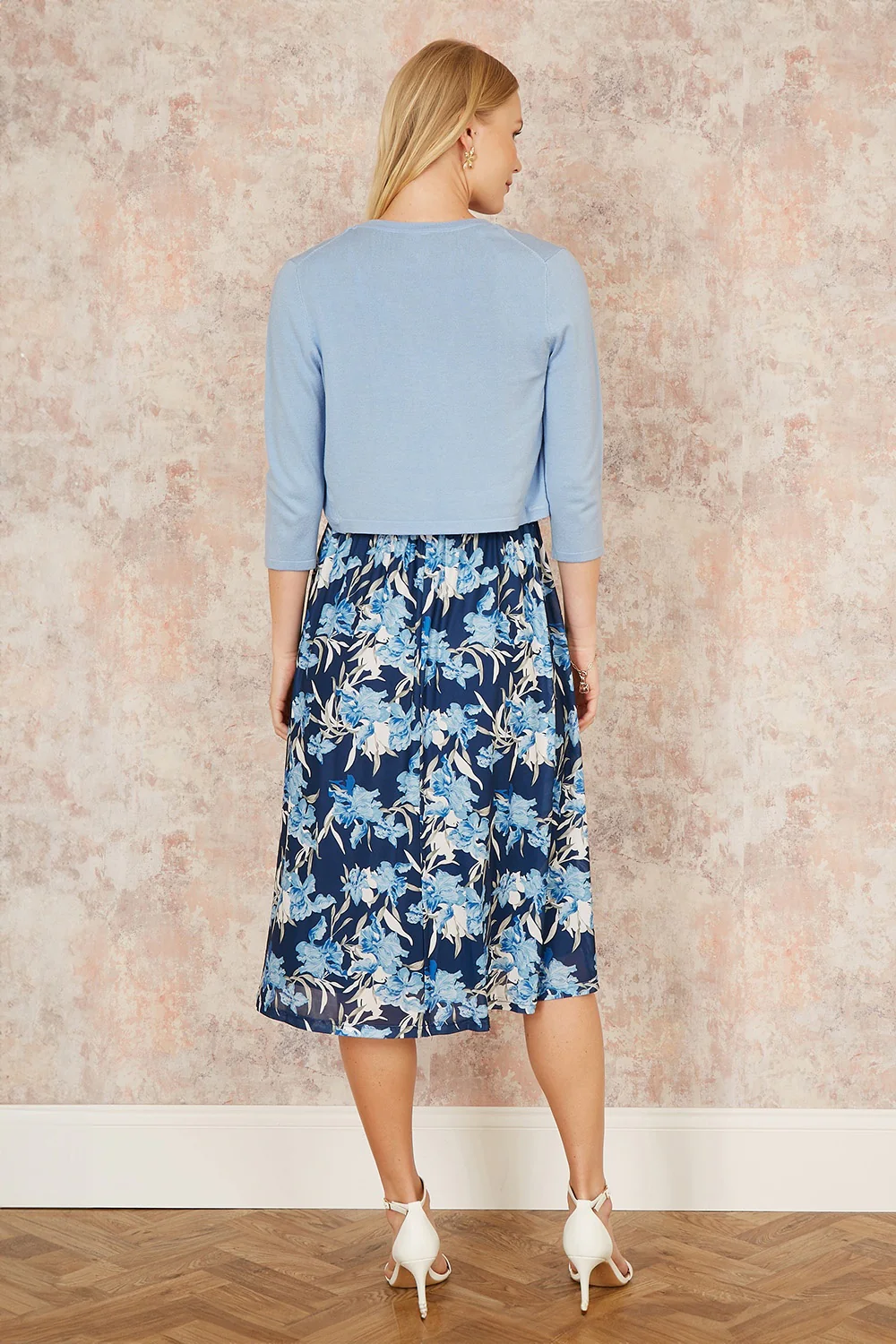 Yumi Blue Knitted Curve Bolero - Image 4