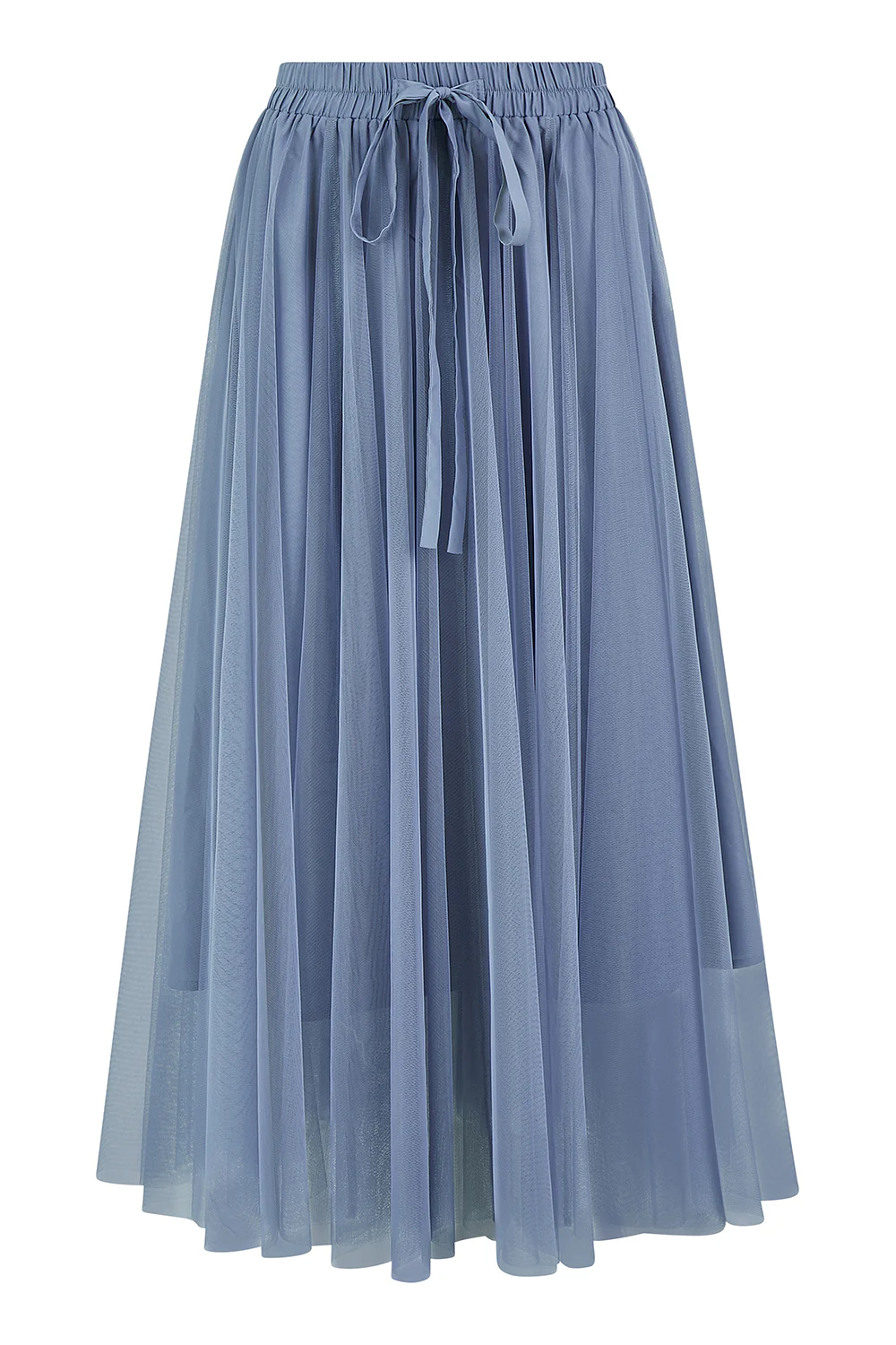 Yumi Blue Mesh Tulle Skirt - Image 4