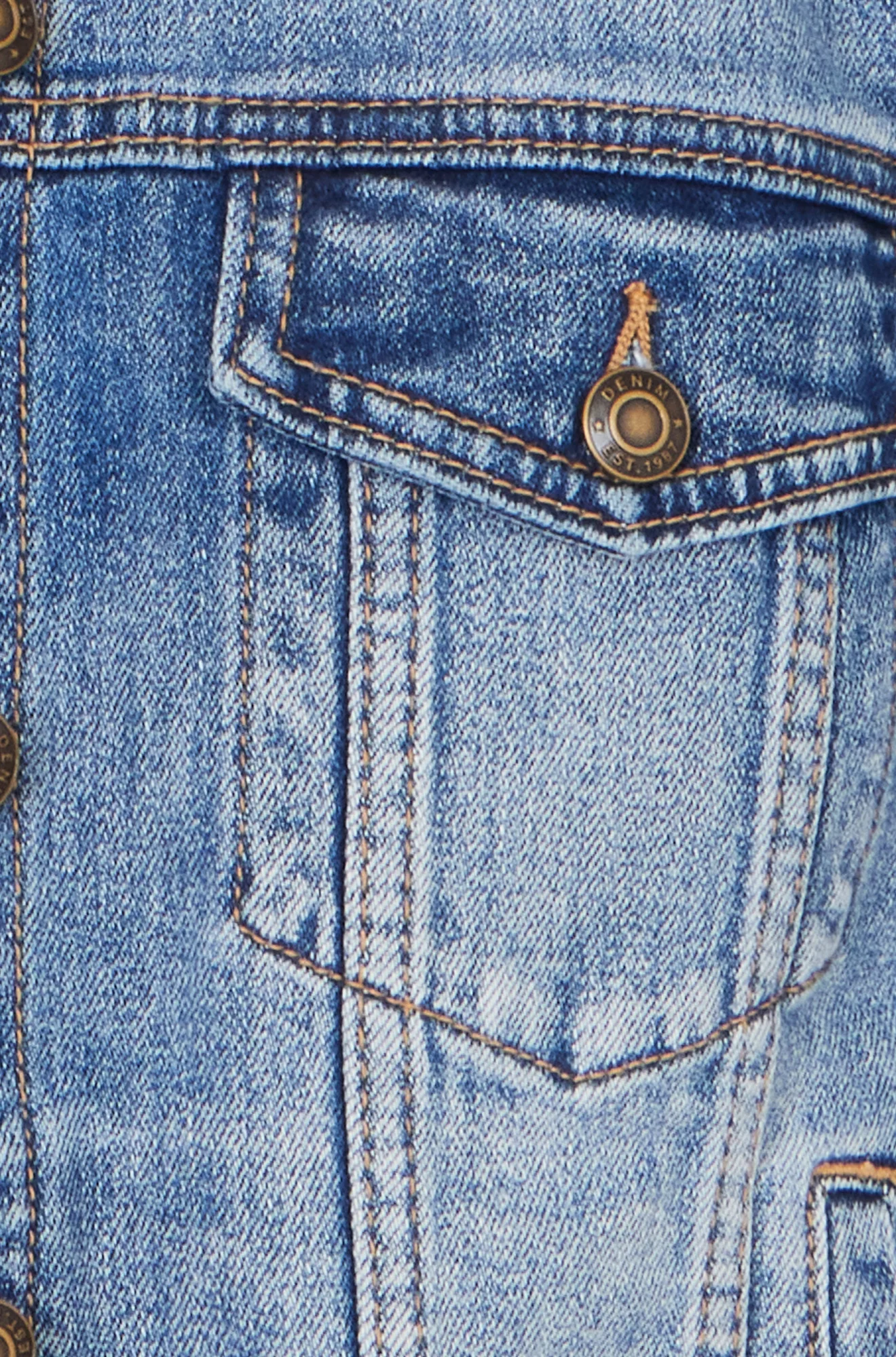 Yumi Blue Stretch Washed Denim Jacket - Image 6