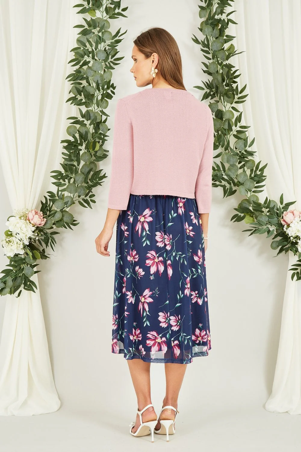 Yumi Blush Knitted Curve Bolero - Image 3