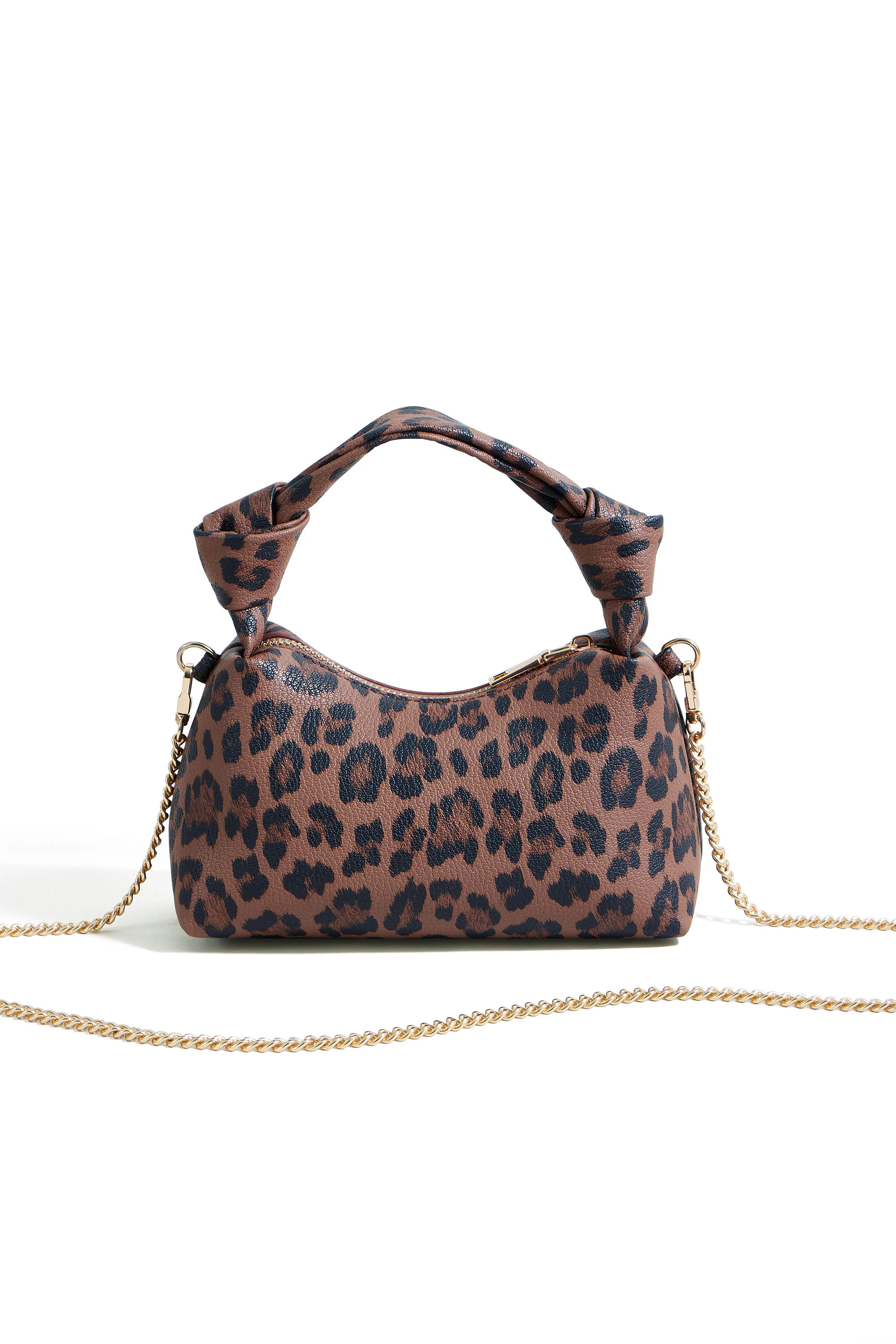 Yumi Brown Leopard Small Shoulder Bag - Image 5