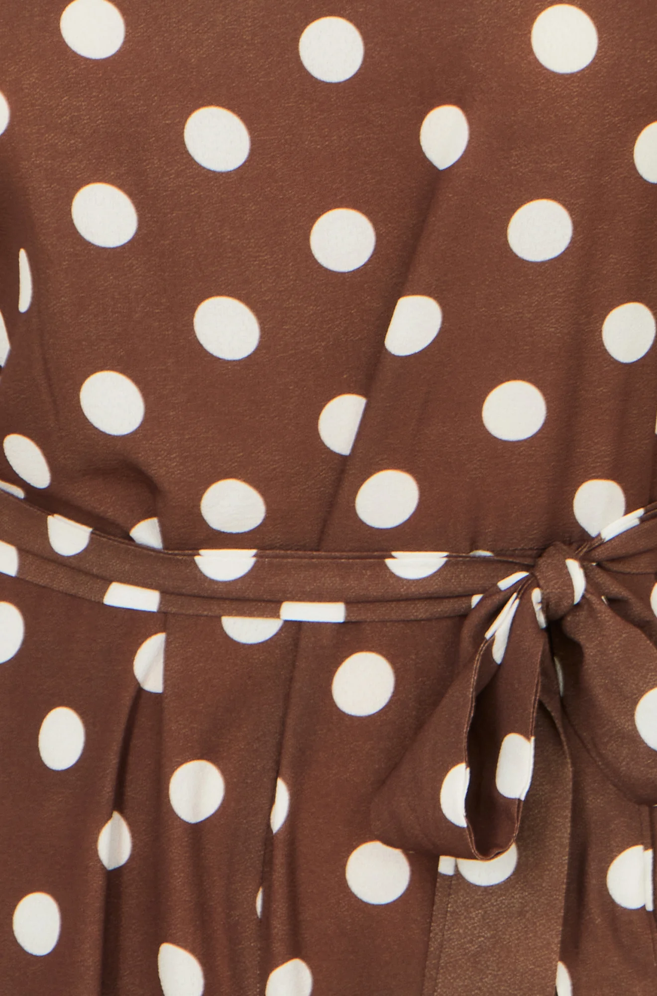 Yumi Brown Polka Dot Culotte Jumpsuit - Image 6