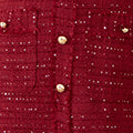 Yumi Burgundy Boucle Tunic Dress - Image 7