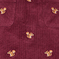 Yumi Burgundy Corduroy Embroidered Squirrel Mini Skirt - Image 4