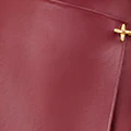 Yumi Burgundy Faux Leather Wrap Mini Skirt - Image 4