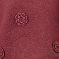 Yumi Burgundy Knitted Jumper With Crochet Flowers - Image 5