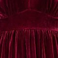 Yumi Burgundy Velvet Long Sleeve Skater Dress - Image 7