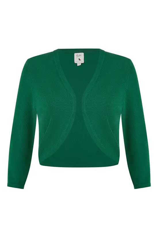 Yumi Dark Green Knitted Bolero - Image 4