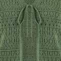 Yumi Green Crochet Tie Front Cardigan - Image 4