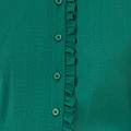 Yumi Green Frill High Neck Shirt - Image 6