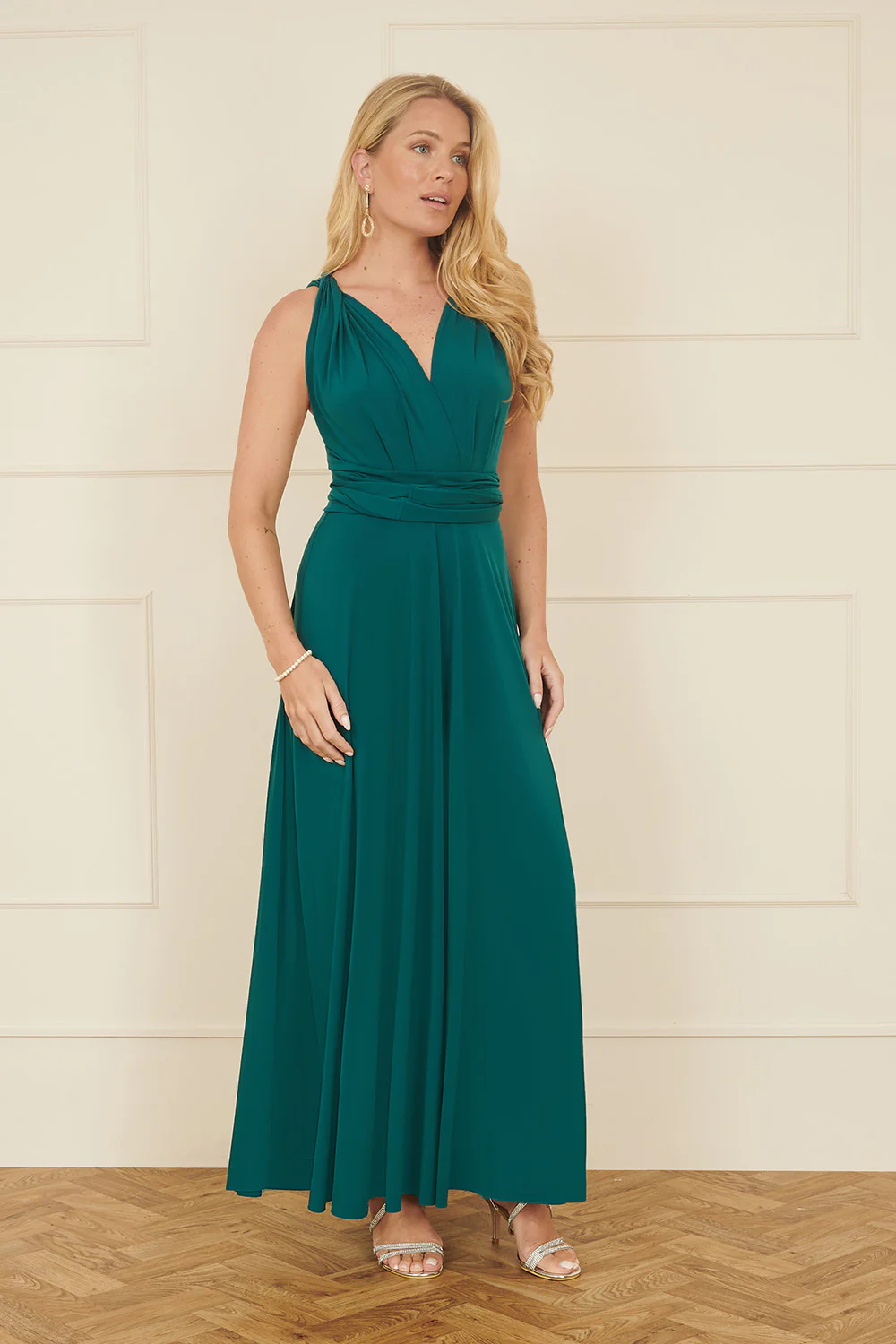 Yumi Green Jersey Stretch Multiway Midi Dress - Image 3