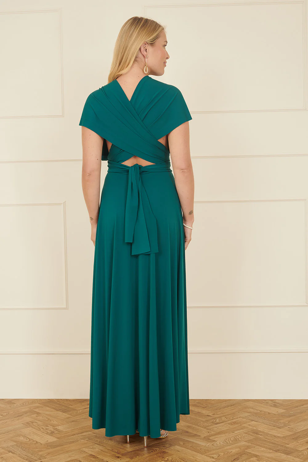 Yumi Green Jersey Stretch Multiway Midi Dress - Image 7