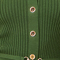 Yumi Green Rib Knit Midi Shirt Dress With Snaffle Belt - Image 5