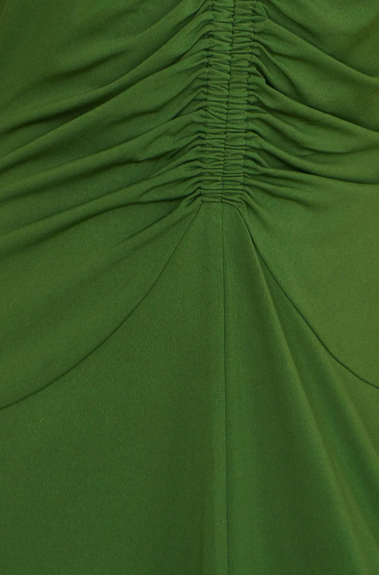 Yumi Green Ruched Front Stretch Midi Dress - Image 7