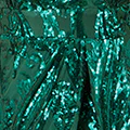 Yumi Green Sequin Midi Wrap Dress With Split Hemline And Long Sleeves - Image 6