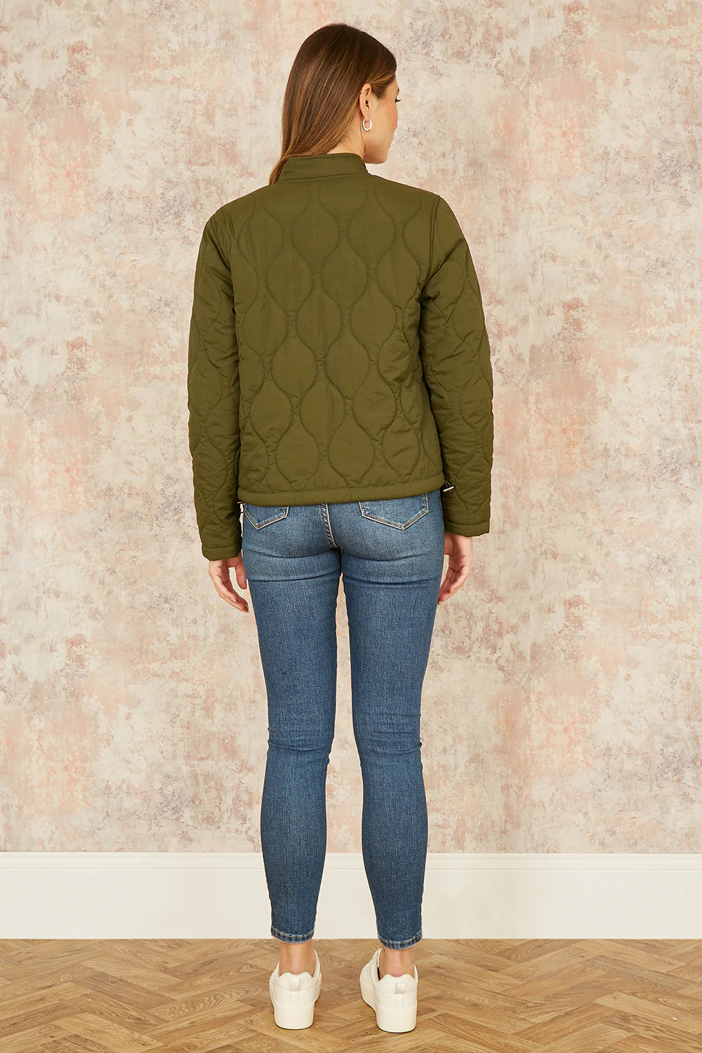 Yumi Green Short Quilted Jacket - Image 3