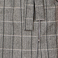 Yumi Grey Check Oversize Long Biker Coat - Image 6