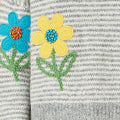 Yumi Grey Striped Relaxed Fit Jumper With Flowers - Image 5