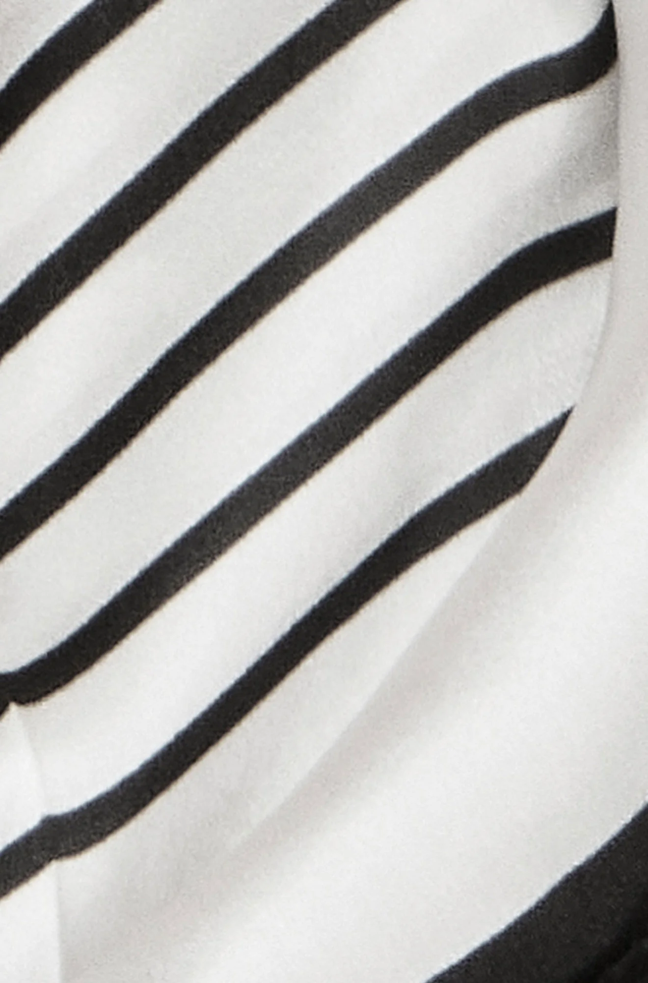 Yumi Ivory 100% Silk Butterfly Stripe Scarf - Image 3