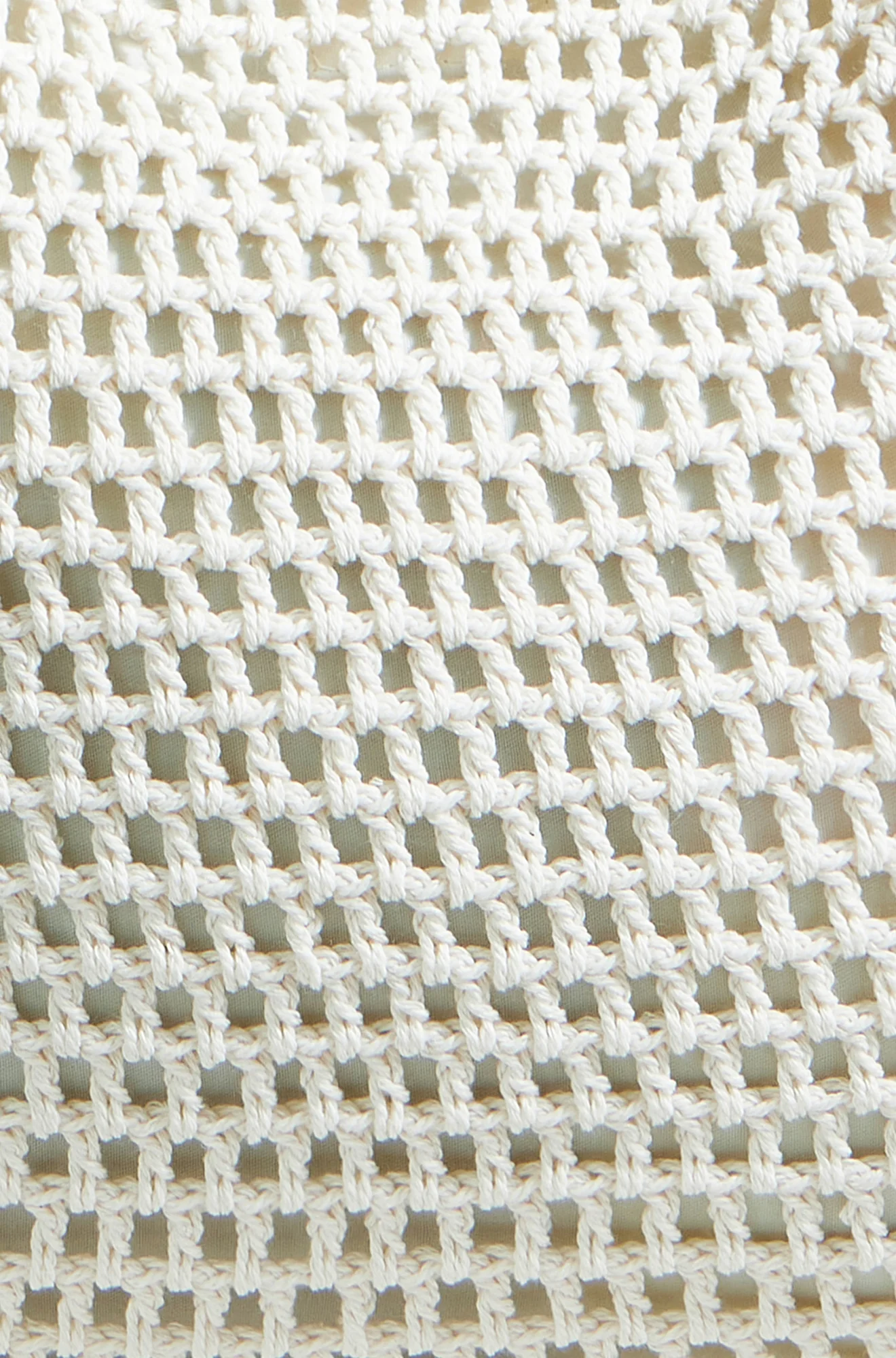 Yumi Ivory Crochet Shoulder Bag With Faux Leather Straps - Image 8