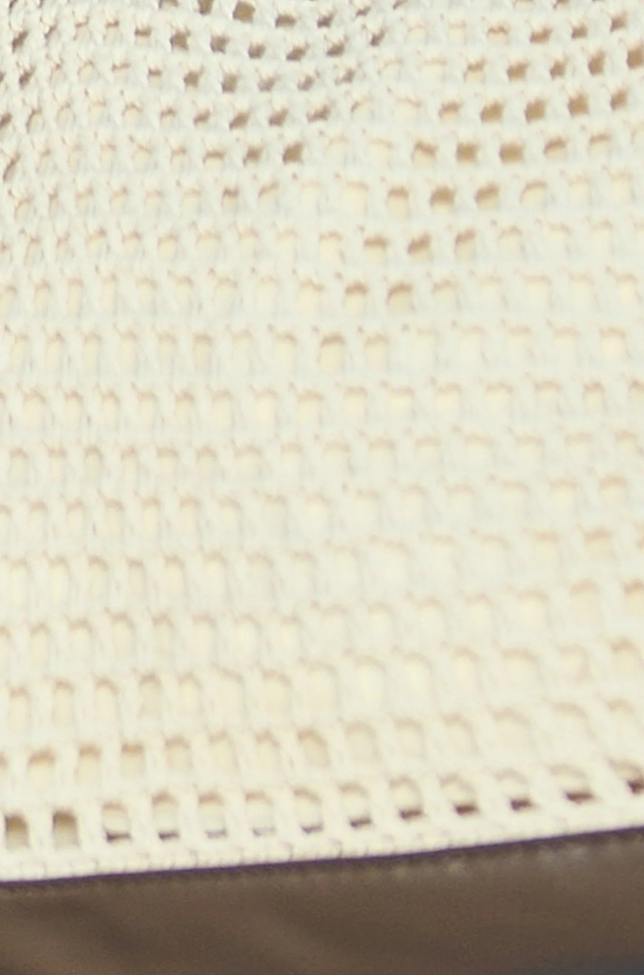 Yumi Ivory Crochet Shoulder Bag With Faux Leather Straps - Image 9
