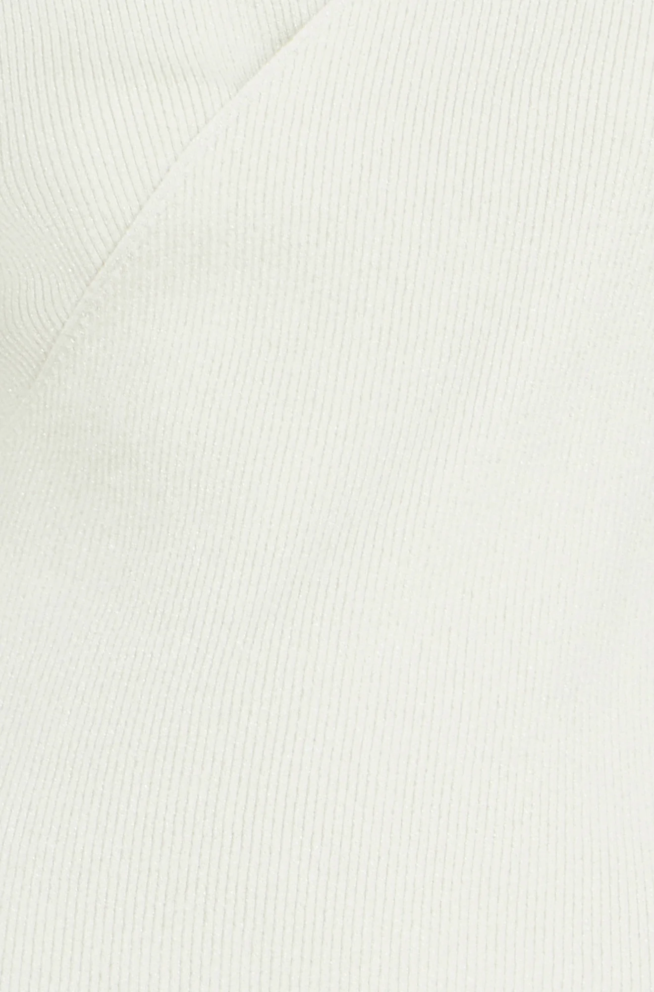Yumi Ivory Metallic Thread Rib Wrap Knitted Top - Image 6