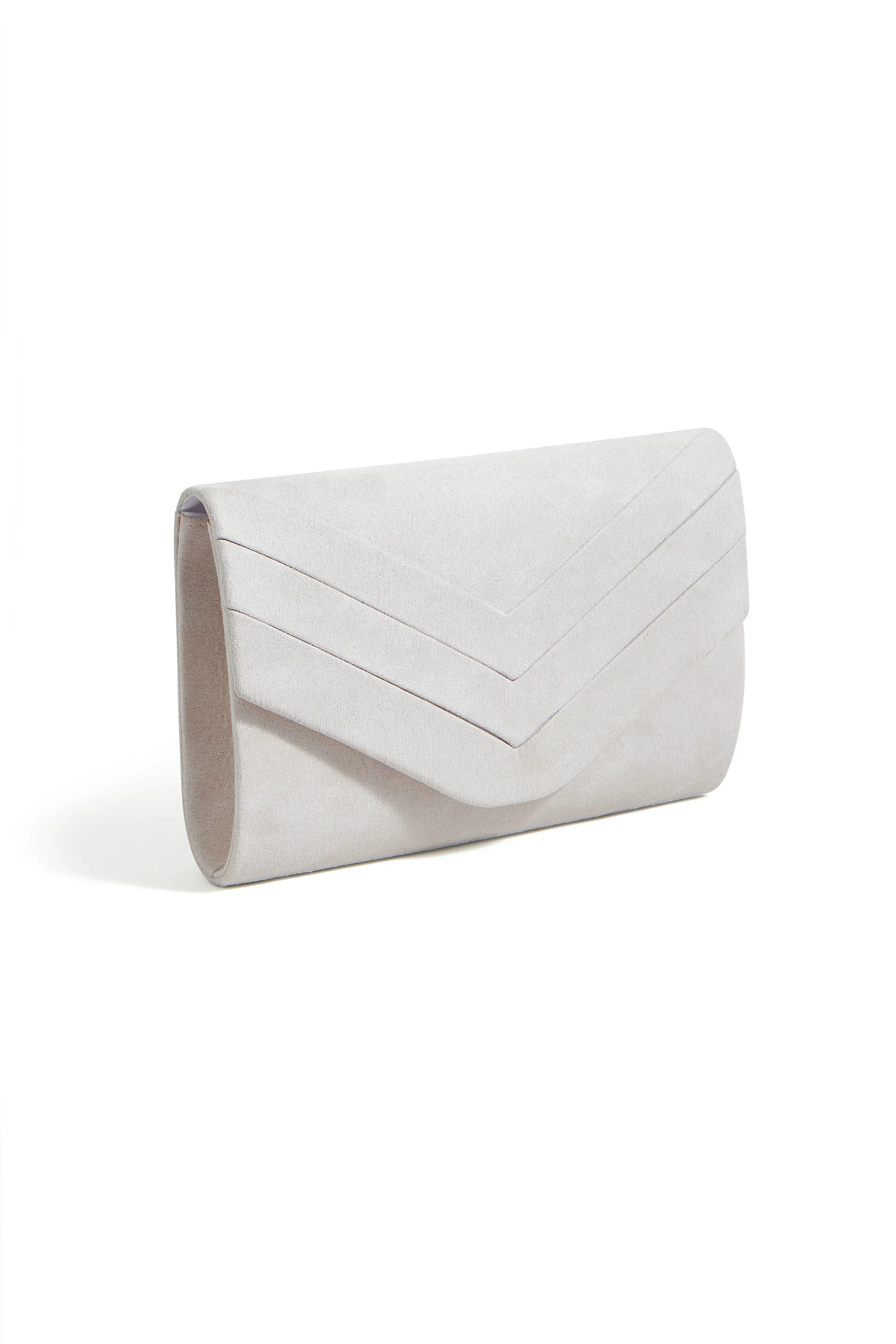 Yumi Ivory Shimmer Envelope Clutch Bag - Image 4