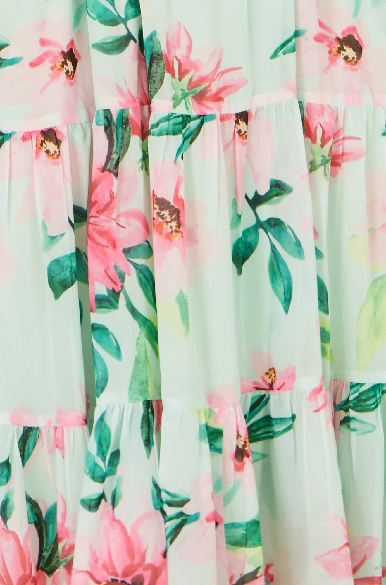 Yumi Mint Floral Halter Neck Midi Dress With Matching Belt - Image 6