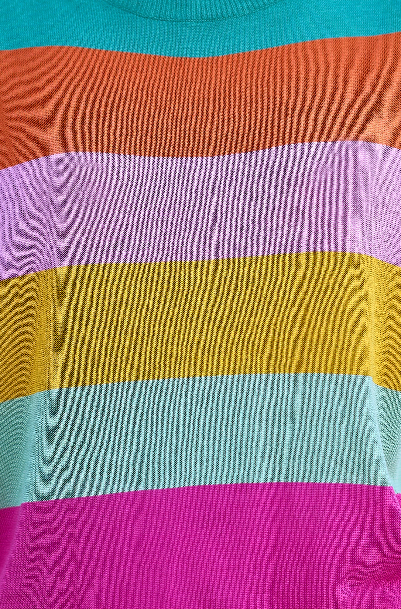 Yumi Multicolour Block Stripe Relaxed Knitted Top - Image 6