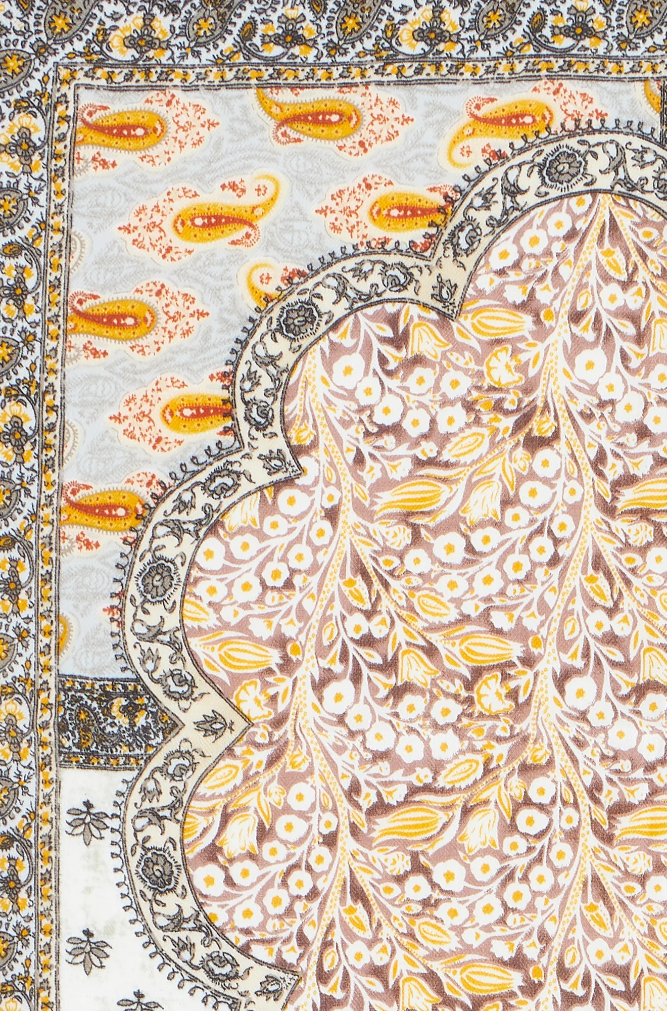 Yumi Multicolour Paisley Viscose Placement Scarf - Image 2