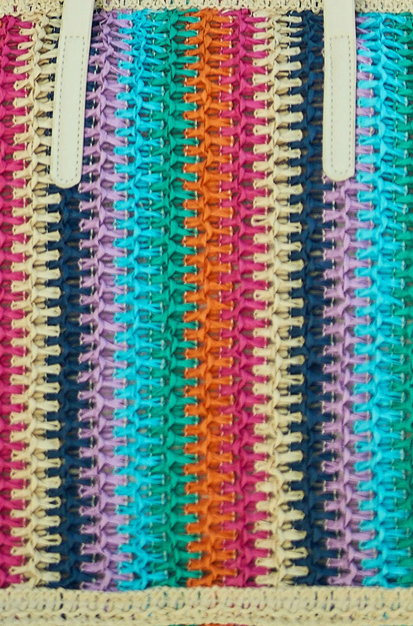 Yumi Multicolour Stripe Natural Shoulder Bag - Image 8
