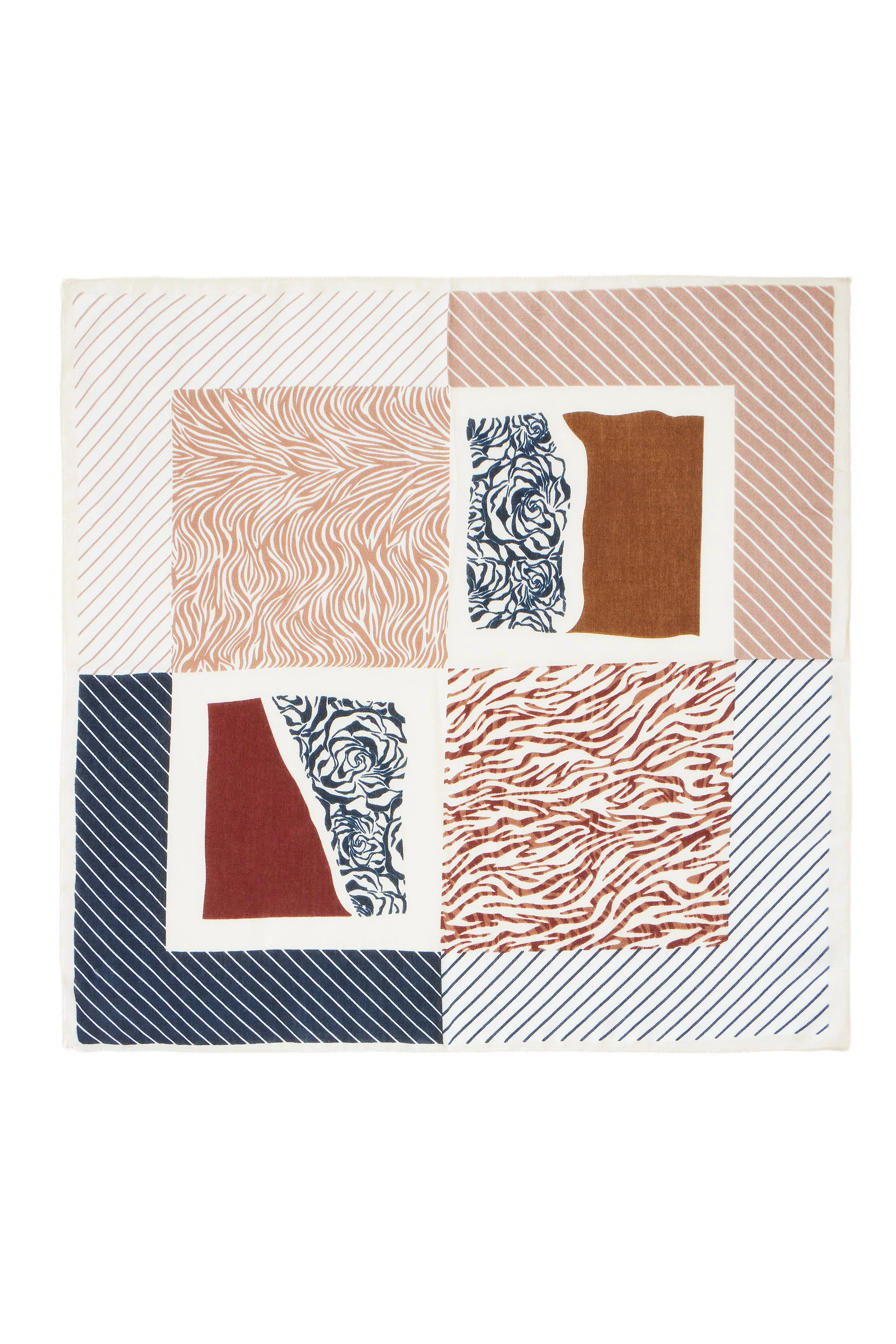 Yumi Multicolour Viscose Stripe Pattern Scarf - Image 3