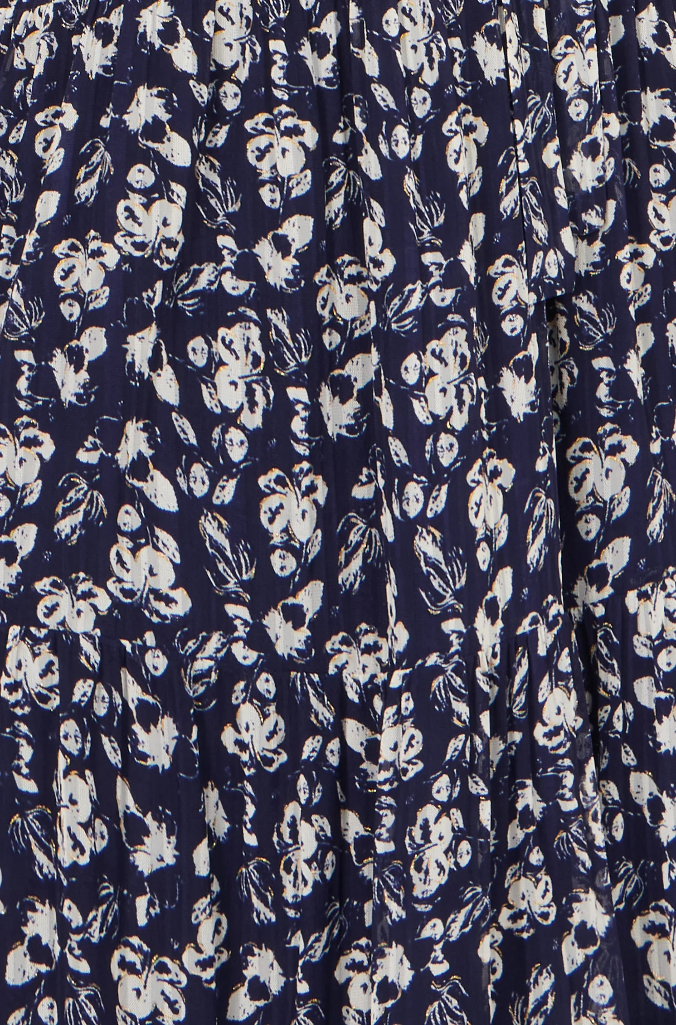 Yumi Navy Floral Mesh Wrap Dress - Image 6