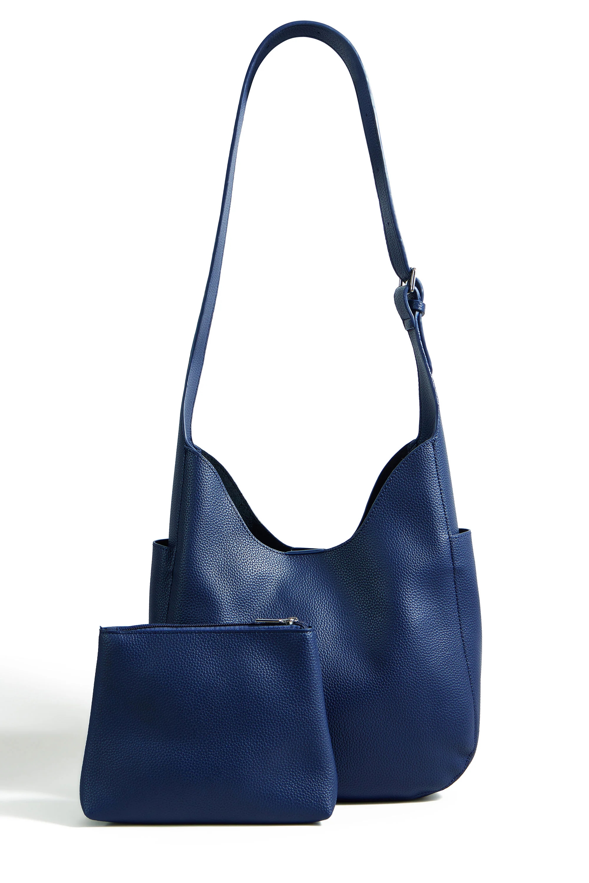 Yumi Navy Shoulder Bag With Detachable Inside Purse - Image 4