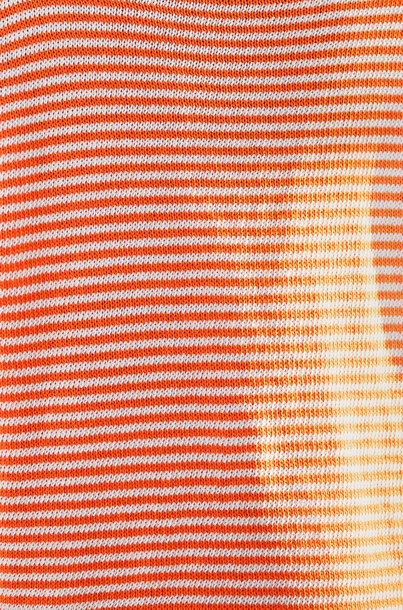 Yumi Orange Knitted Stripe Relaxed Jumper - Image 6