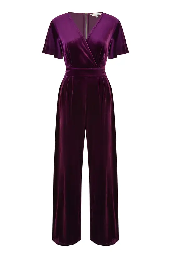 Yumi Purple Jumpsuit With Angel Sleeves - Image 5