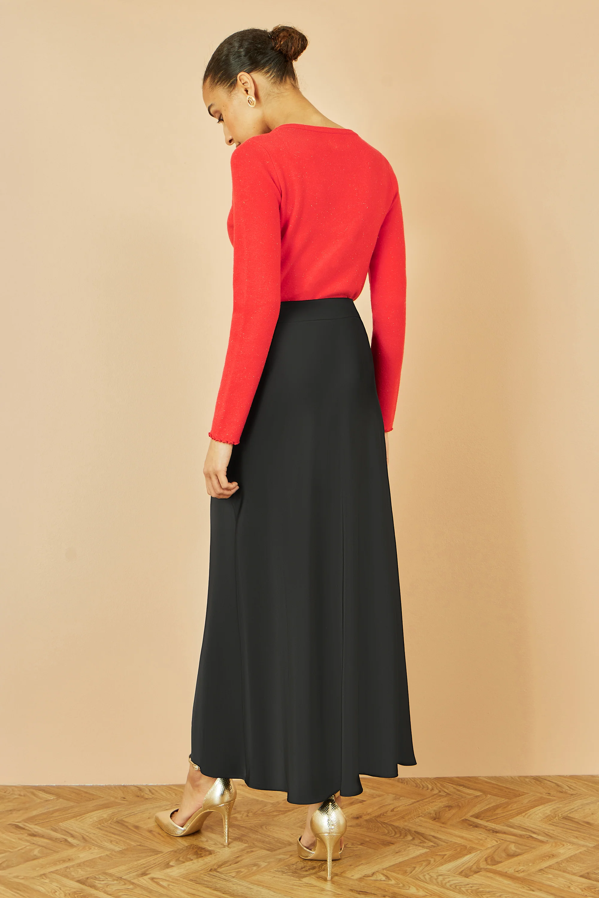 Yumi Red Sparkle Knit Jumper - Image 4