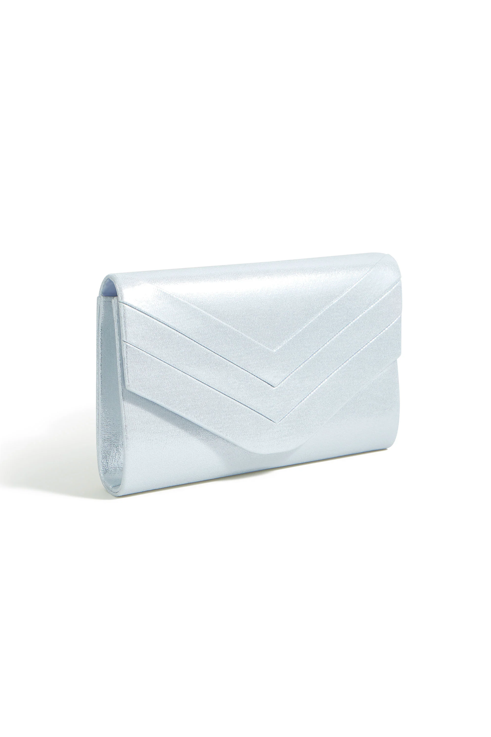Yumi Silver Shimmer Envelope Clutch Bag - Image 4