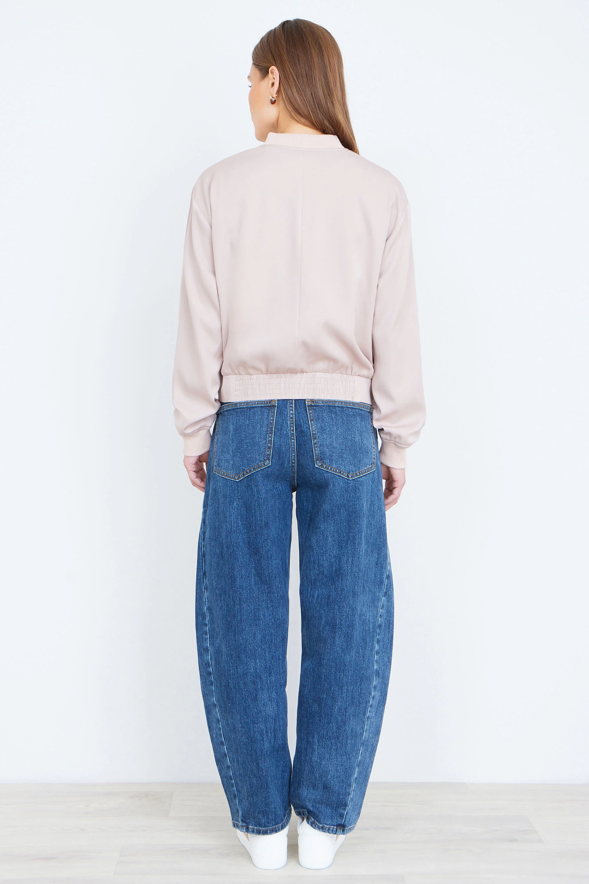 Yumi Stone Relaxed Lightweight Bomber Jacket - Image 5