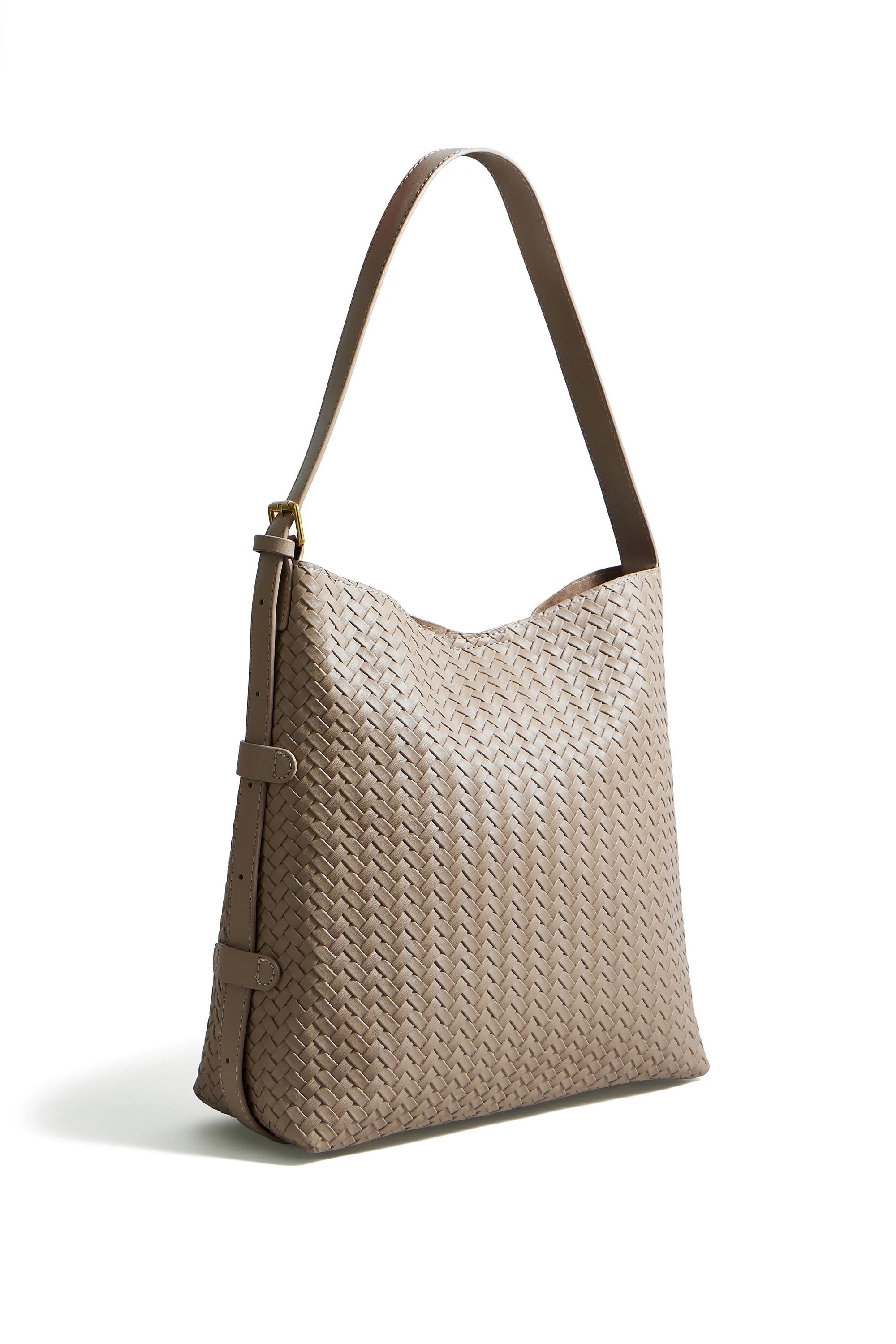 Yumi Stone Woven Shoulder Bag With Detachable Inside Purse - Image 3